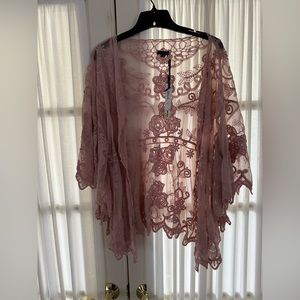 Coco + Carmen Pink Lace Wrap